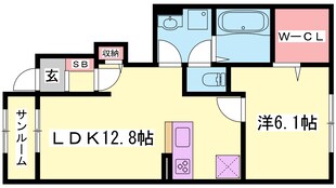 上郡駅 徒歩17分 1階の物件間取画像